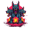 Mythe du chien-loup-garou, Cerberus, Hellhound