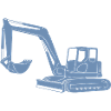 Baggerfahrer Silhouette - Baugeräteführer