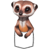 Cute meerkat meerkat in breast pocket pocket