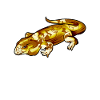 Drawing of a red teju