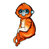 Drawing of a snub-nosed monkey