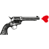 Pistole mit Herz