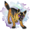 Schäferhund mit Hintergrund