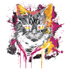 Coole bunte Katze
