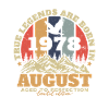 Augusti 1978 Vintage Birthday Retro