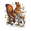 Squirrel Riding A Bicycle
