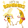 Tanzen Singen Lustige Banane Meme Lass uns gehen Banane