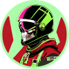 Skull in a helmet