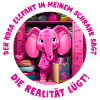 Rosa Elefant in meinem Schrank