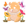 Sunflower Animal Gift Butterfly Hamster