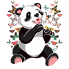 Cadeau animal chinois Panda papillon
