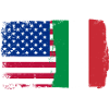 US Italy Flag Fusion