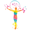 Gymnast with Hoop Rhythmic Gymnastics