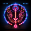 Bright neon logo