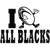Adoro All Blacks rugby della squadra di rugby della Nuova Zelanda