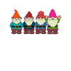 4 garden gnomes