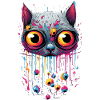 Cat trippy, big eyes