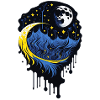 Lune et étoiles