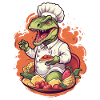 Chef dinosaure