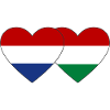 Holland Hungary Flag Heart