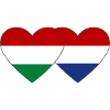 Hungary Holland Flag Heart