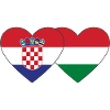 Croatia Hungary Flag Heart