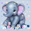 Flowery elephant