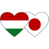 Hungary Japan Flag Heart