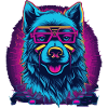 Neon Wolf Retro Spectacled Wolf