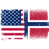 Flag Mashup USA Norway