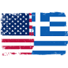 US Greece Flag Fusion