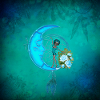 Petite fée sur la lune