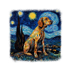 Bloodhound Van Gogh nuit étoilée