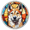 Akita Dog Breed Aquarelle Verre