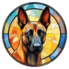 Belgische Malinois-Hunderasse Aquarellglas