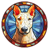 Bullterrier Hunderasse Aquarellglas