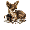 Chihuahua | Book | Coffee | Tea | Reading |