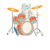 Batterie Batteur Batteur Astronaute