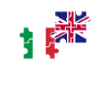 Italia Bandiera del Regno Unito Inglese Italiano