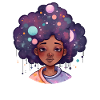 Afro Girl Galaxy