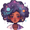 Galaxy Afro Girl