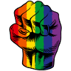 Rainbow Fist LGBTQ Power
