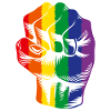 Rainbow Fist LGBTQ Power