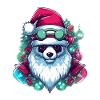 Cyberpunk Panda DJ Winter Festival