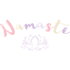 Namaste with lotus flower