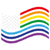 USA Regenbogen Flagge
