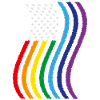 USA Regenbogen Flagge