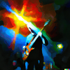 guitarist in concert