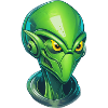 Cool alien cyborg head
