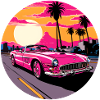 Cabrio in Pink